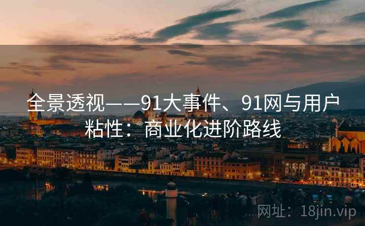 全景透视——91大事件、91网与用户粘性：商业化进阶路线