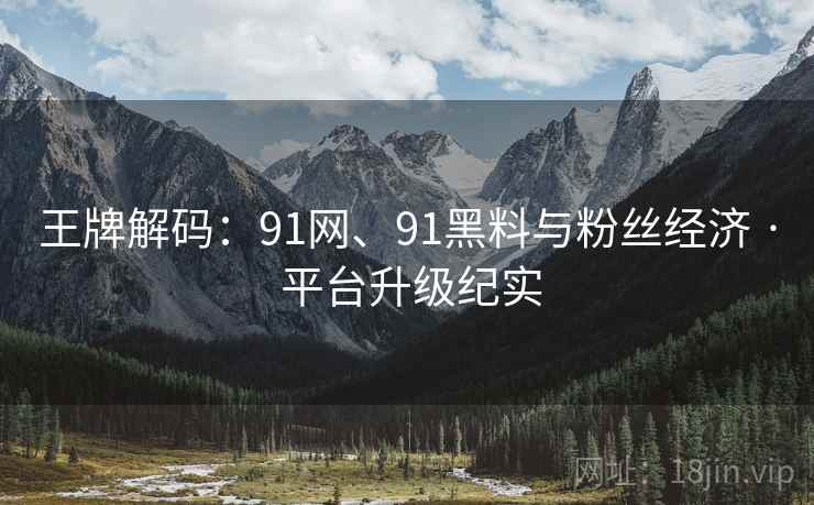 王牌解码：91网、91黑料与粉丝经济 · 平台升级纪实