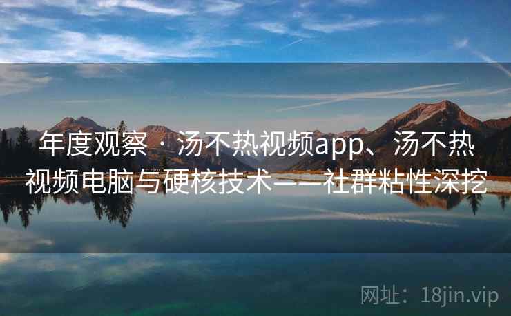 年度观察 · 汤不热视频app、汤不热视频电脑与硬核技术——社群粘性深挖