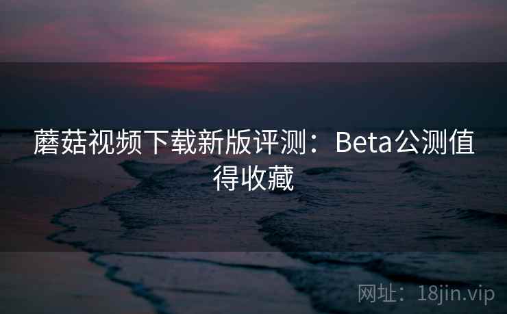 蘑菇视频下载新版评测：Beta公测值得收藏