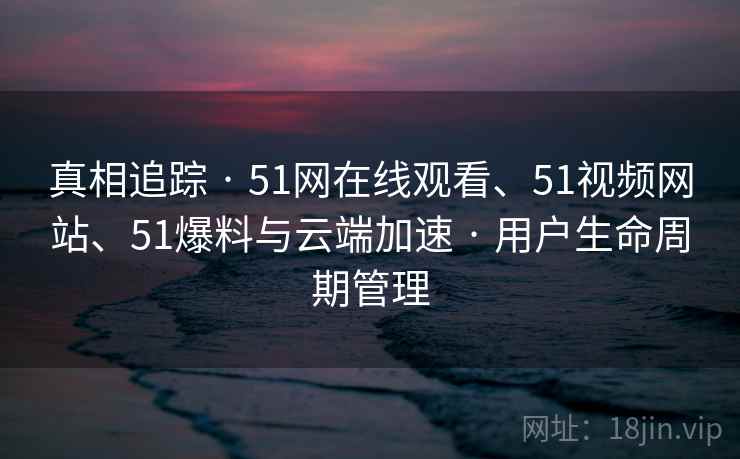 真相追踪 · 51网在线观看、51视频网站、51爆料与云端加速 · 用户生命周期管理
