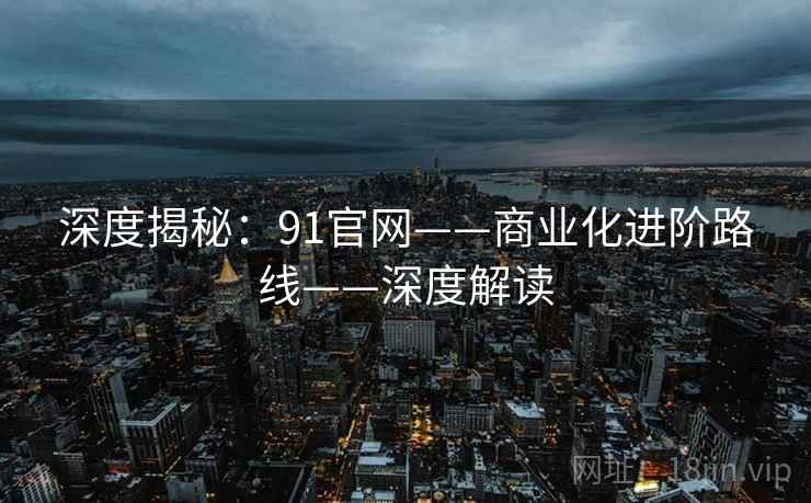 深度揭秘：91官网——商业化进阶路线——深度解读