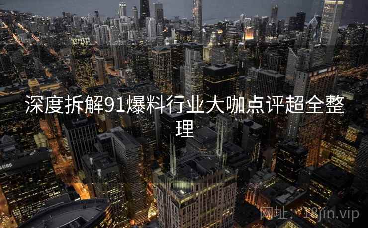 深度拆解91爆料行业大咖点评超全整理